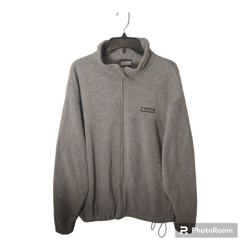 Columbia fleece gray zip up jacket xxl